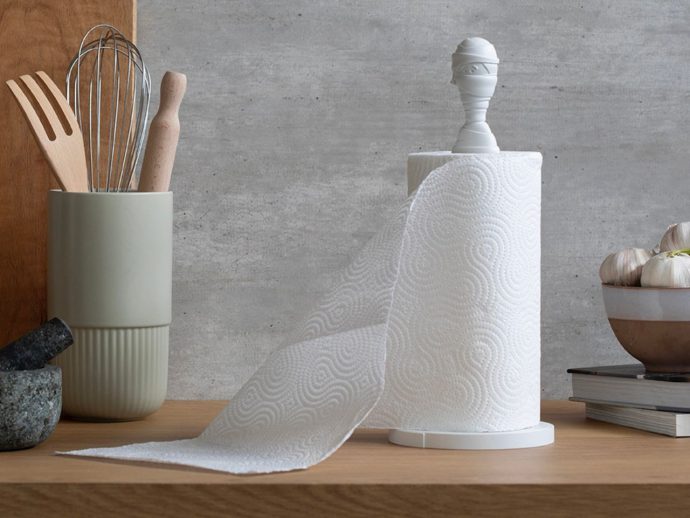 Mummy-inspired Paper Towel Holder looks like a Scooby Doo villain brought to your kitchen