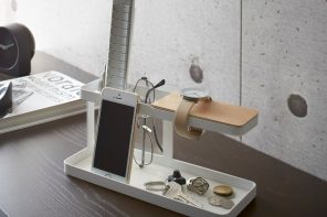 Tower Desk Organizer Turns a Strip of Desk into a Calm Landing Zone