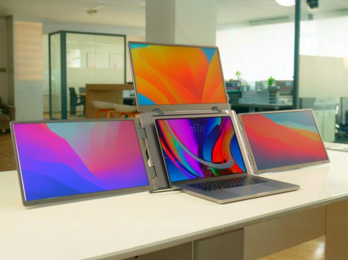 Forget a Second Screen, This $799 Portable Monitor Adds Three 18.5-Inch Displays to Your Laptop
