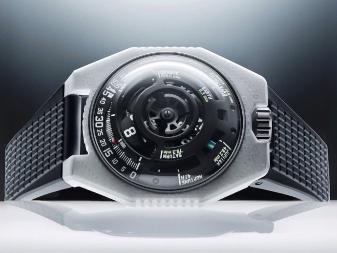 Urwerk 100V “LightSpeed” Ceramic limited-edition watch tracks propagation of light through space