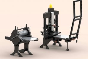 Someone Built a Working Mini Printing Press Out of LEGO and You Can Operate It