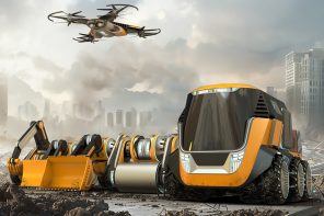 Transformers-inspired Shapeshifting Machine Splits Into An Entire Road-Construction Robot Fleet