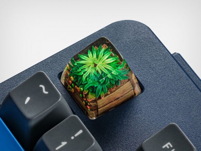 Dwarf Factory’s Hyper-real 4/20 Resin Keycaps Are Handcrafted Miniature Gardens You Can Type On
