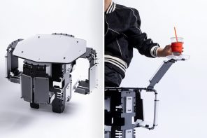 8-Legged Shapeshifting Stool Features Fold-out ‘Tentacles’ That Turn Into Side-Tables