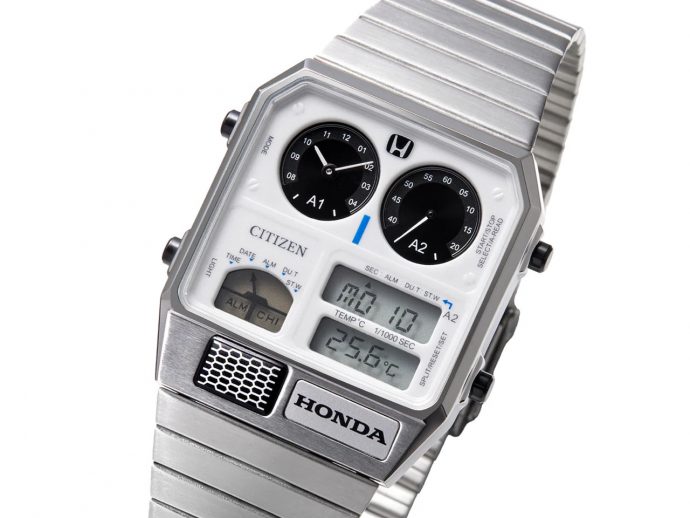 Citizen x Honda Revive Ana-Digi Temp in Prelude style and its easily the coolest car watch of the year