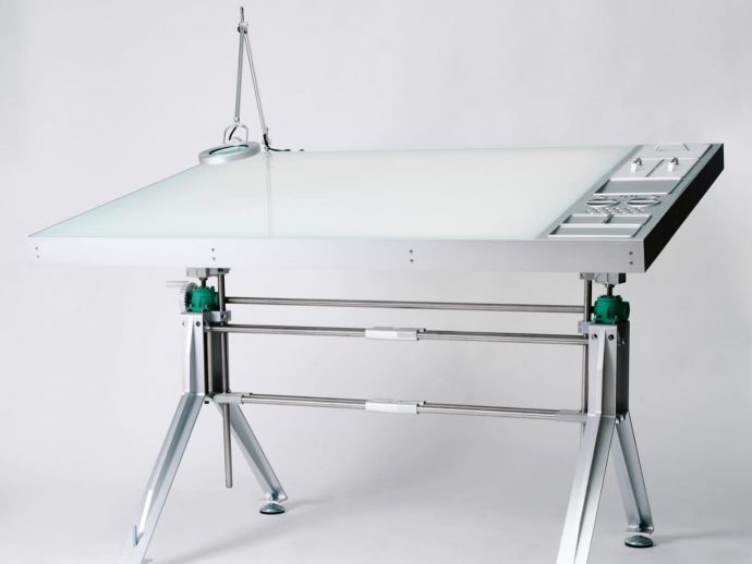 Daniel Arsham’s New Drafting Table Has Brass Gears and Cup Holders Built In