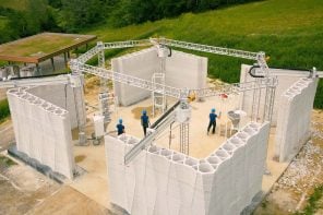 Four Robot Arms Just Built a Farm House That Prints Its Future