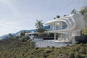 PERLA Freezes a Breaking Wave into a Sculpted Hillside Home