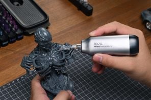 Rotary Tools Can Damage Fine Details, HOZO’s 13,000 SPM Micro Sander Cleanly Sands 3D Prints and Miniatures