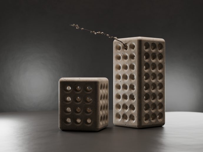 These Perforated Marble Blocks Create Shifting Light Patterns