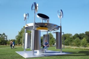 These Solar Gazebos Have 4 Wind Turbines and Let You Charge Below