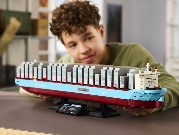 This 1,516-Piece LEGO Maersk Vessel celebrates the future of sustainable shipping