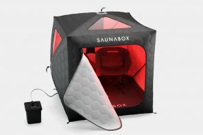 This 2-Person Steam Room Sets Up in 5 Minutes and Packs Into a Case