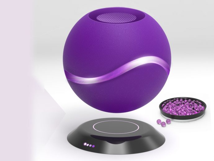 This Aroma Diffuser Orb Floats Above Its Base and Glows at Your Touch