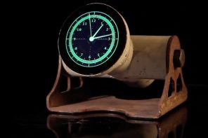 This Concrete Desk Clock Looks Like a 1980s CRT TV