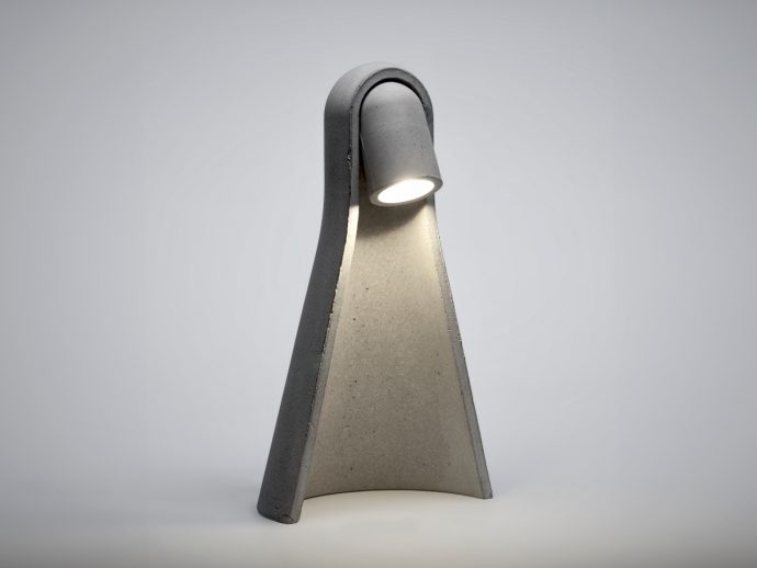 This Concrete Lamp Looks Calm and Rounded, not Brutalist