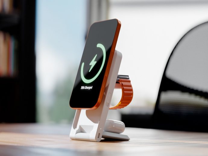 $130 Charger Turns 3 Nightstand Cables Into One Folding Pad