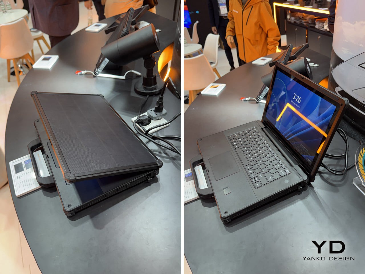 yankodesign.com - Sarang Sheth - A Laptop With a Solar Panel Lid Just Showed Up at MWC 2026: Hands-on with Oukitel RG14-P