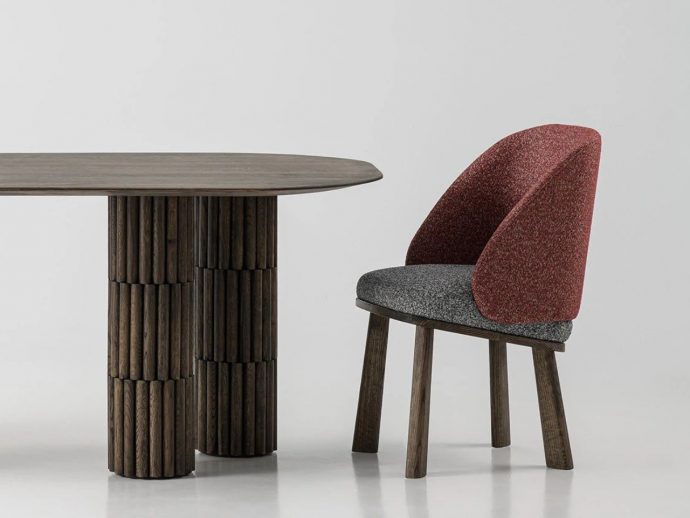 A Chair Shaped by the Soft Curves of a Classic British Scally Cap