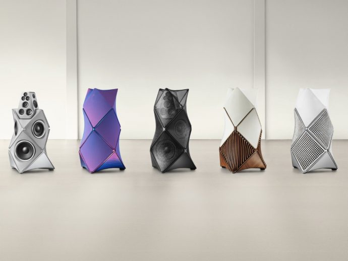 Bang & Olufsen Clads Its Flagship Speaker in 1,800 Aluminum Pearls and Rosewood Slats For 100th Anniversary
