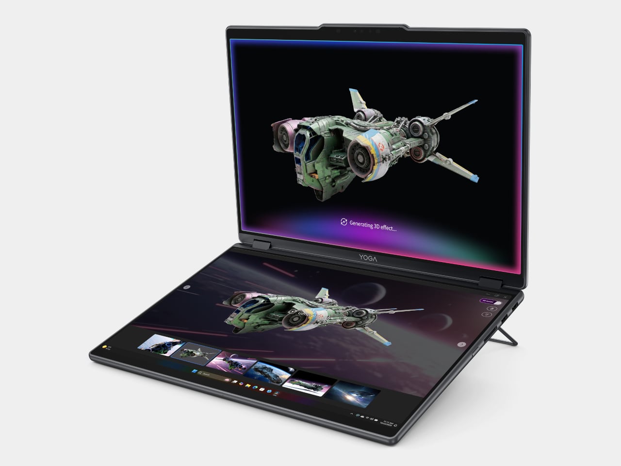 Lenovo's Yoga Book Concept Makes 3D Models Float Above the Screen - Yanko Design