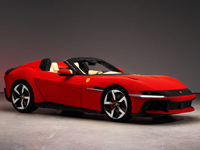 Life-sized LEGO Ferrari 12Cilindri Spider has a naturally aspirated V12 engine and working headlights