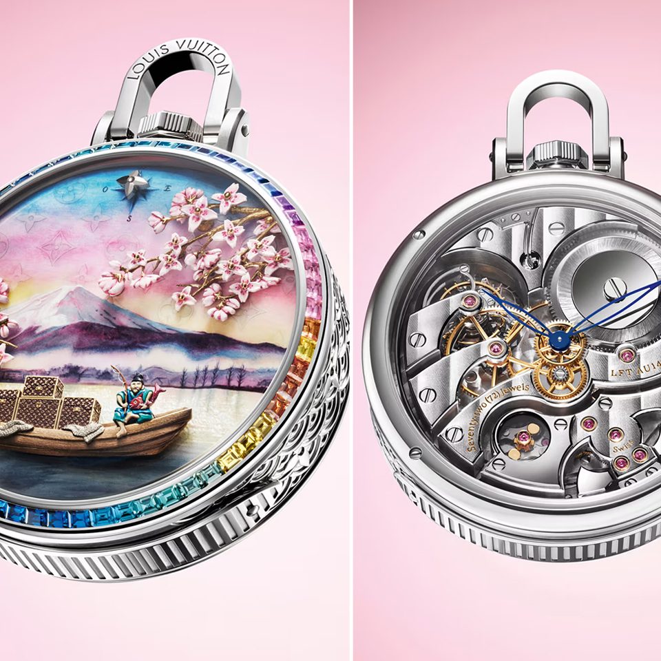 Louis Vuitton Escale Mount Fuji Pocket Watch brings a functional
