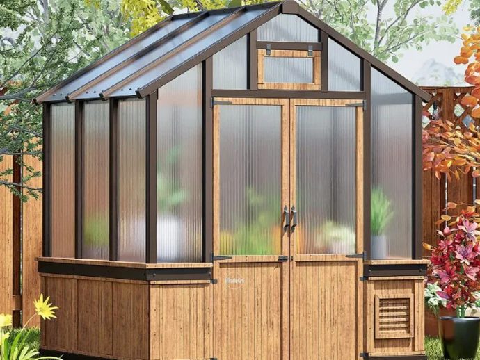This Wood Greenhouse Solves the Biggest Problem Backyard Gardeners Face