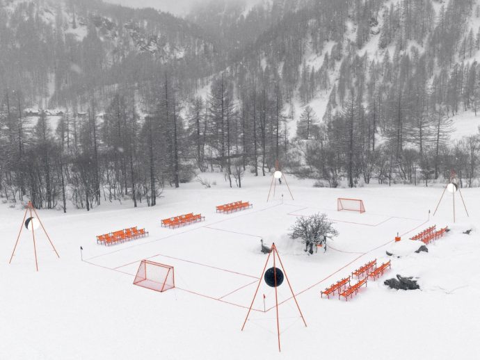 Nike’s 1,677-Piece Stadium Sets Up Anywhere (Even Mountains)