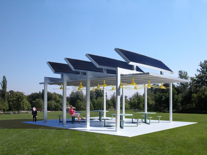 These 4 Solar Pavilions Prove That Public Cooling Can Be Free