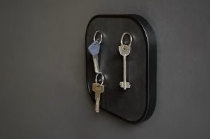 These Wood and Leather Wall Holders Swap Hooks for Hidden Magnets