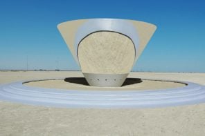 This 12-Foot Mirrored Cone Turns Desert Sand Into Living Art