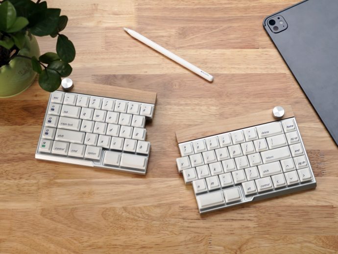 This 75 percent keyboard splits in two and opens up your entire workspace