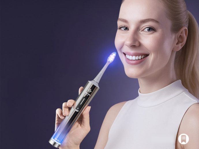 This Blue Light Toothbrush Whitens Teeth 2.7x Brighter in 14 Days