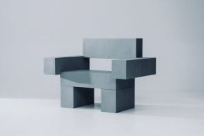 This Brutalist Lounge Chair Is 3D-Printed From Recycled Water Bottles