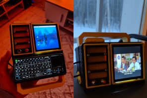 This Foldable DIY Cyberdeck Has Breadboards Built In and Runs Doom