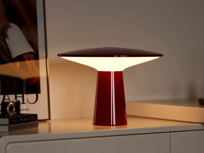 This Moon-Inspired Lamp Has No App, No Cord, 100% Recycled Aluminum