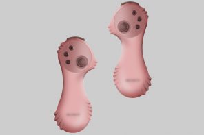 This seahorse-inspired game controller concept is made for smaller hands