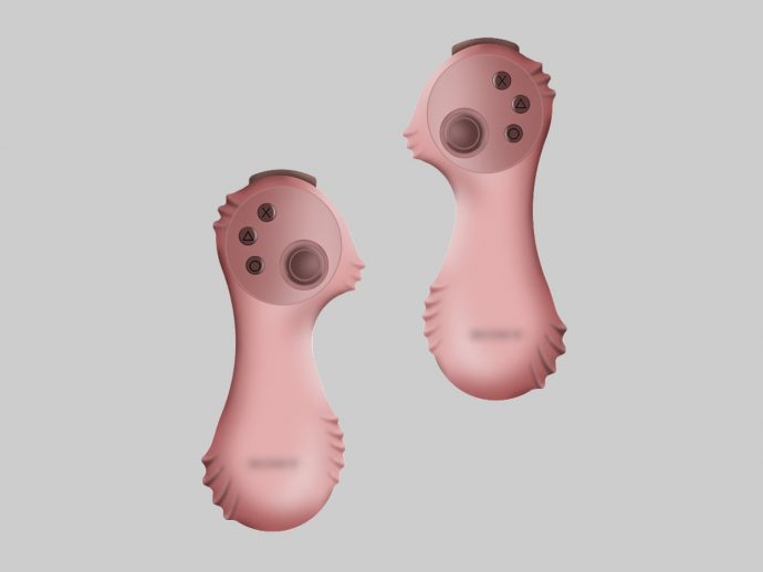 This seahorse-inspired game controller concept is made for smaller hands