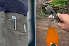 This titanium ‘Spork’ multitool packs 6 functions in a single unibody design
