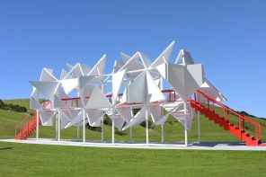 This walkable steel sculpture turns geometric chaos into an experience