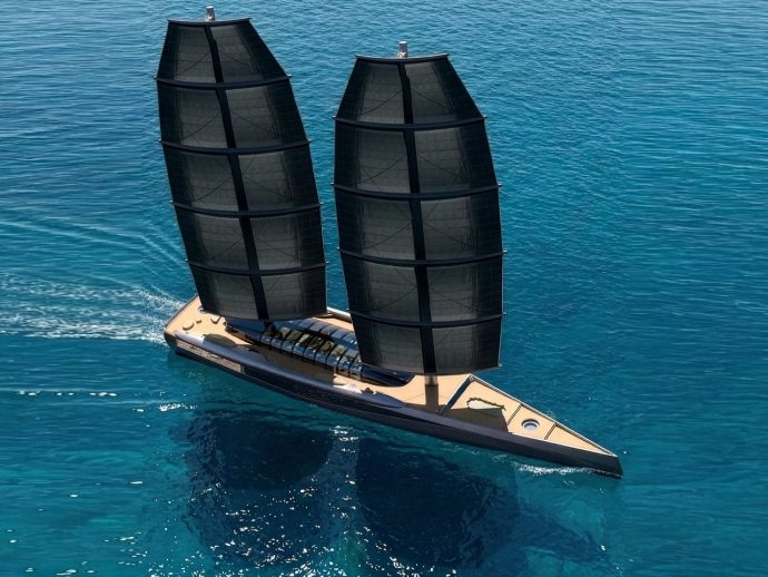 100-Meter A100 concept yacht redefines luxury sailing with massive interior volume