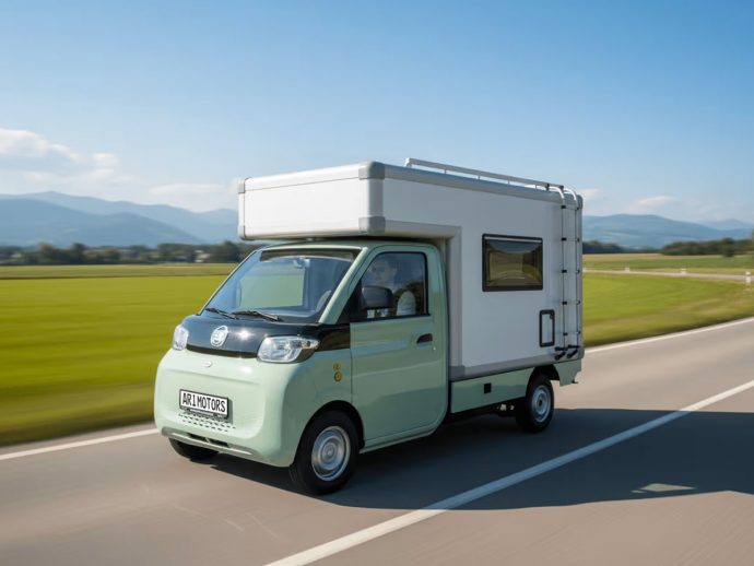 Ari 458 Pro is Germany’s smallest electric camper and we love its approach
