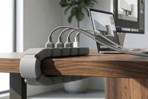Edge clamp-on power strip brings desk-level charging exactly where you need it