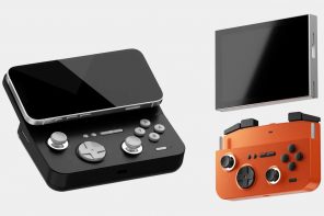 GAMEMT E5 MODX handheld’s detachable control module can be connected to Magsafe phones