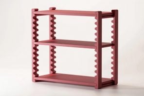 Ripple Shelf’s Wavy Wooden Sides Are Actually a Tool-Free Height System
