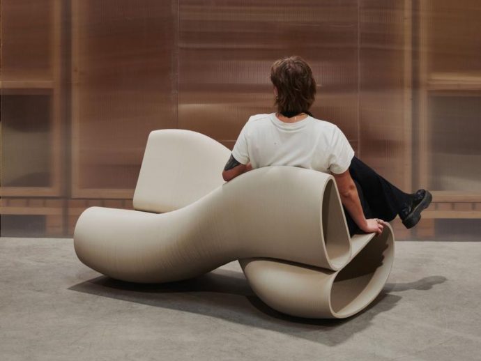The 2-Person Rocking Bench Made From 55kg of Plastic Waste