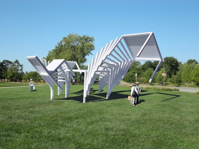 These Steel Chairs Are Too Big to Sit In: Walk Through Them Instead