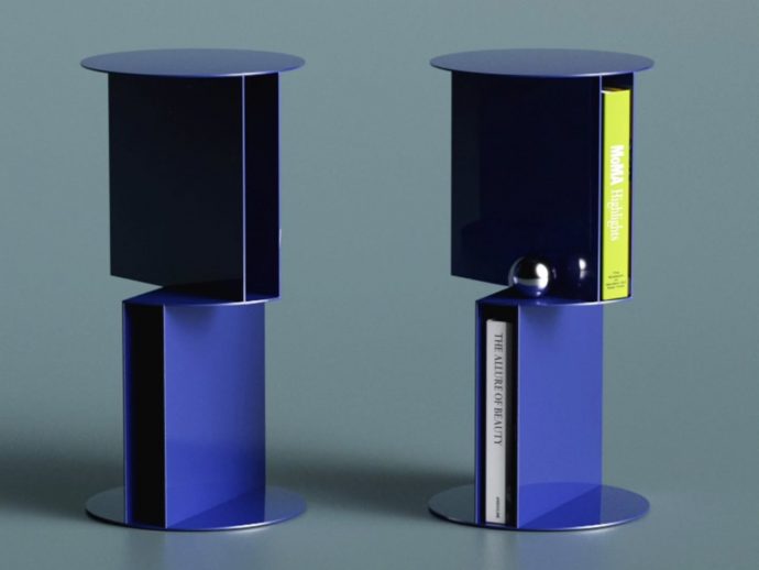 This Side Table Has No Legs: Its Two Storage Units Are the Structure
