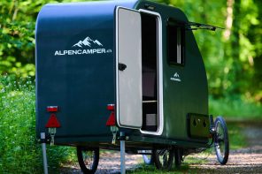 This Tiny Bike Trailer Secretly Slides Out Into a 2-Person Camper